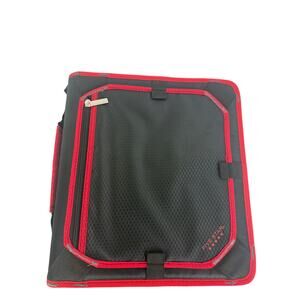 Five Star 2" 3-Ring Full-Zip Handle Tab Divider Black/Red School Class Binder